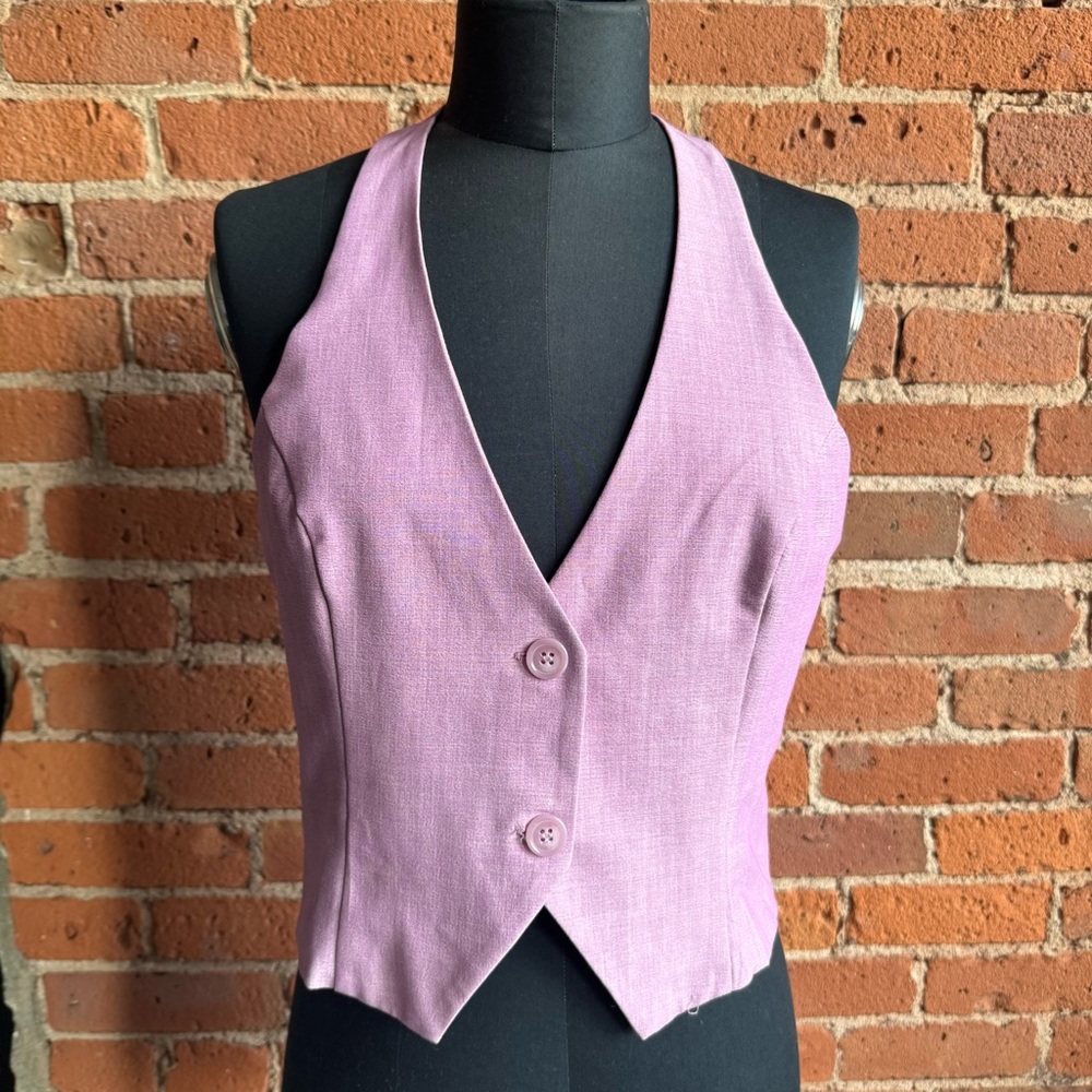 Tailored Lavender Buttoned Vest